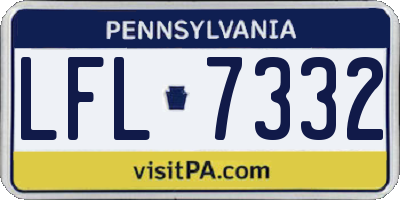 PA license plate LFL7332