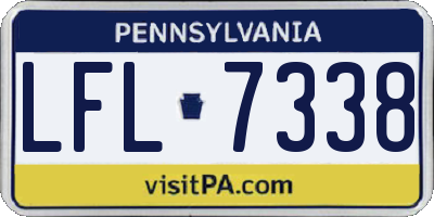 PA license plate LFL7338
