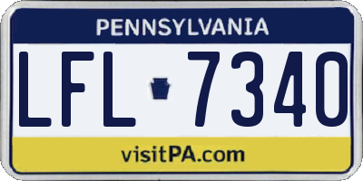 PA license plate LFL7340