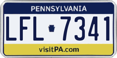 PA license plate LFL7341