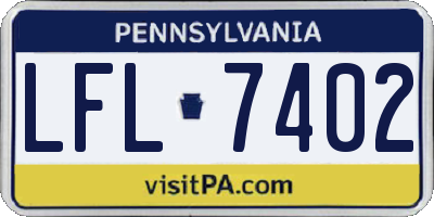 PA license plate LFL7402