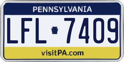 PA license plate LFL7409