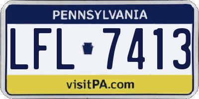 PA license plate LFL7413
