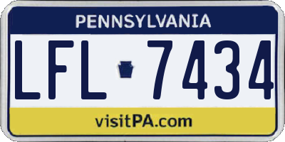 PA license plate LFL7434