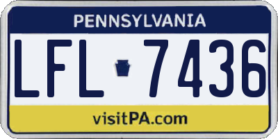PA license plate LFL7436