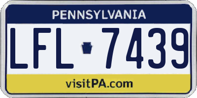 PA license plate LFL7439
