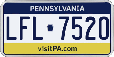 PA license plate LFL7520