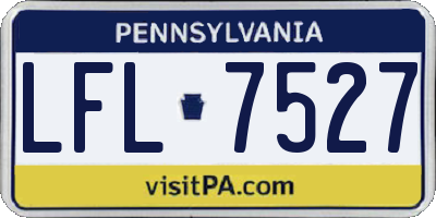 PA license plate LFL7527