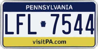 PA license plate LFL7544