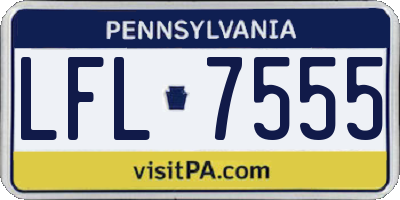PA license plate LFL7555