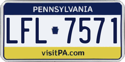 PA license plate LFL7571