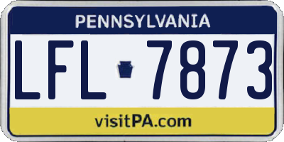 PA license plate LFL7873