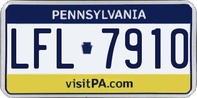 PA license plate LFL7910