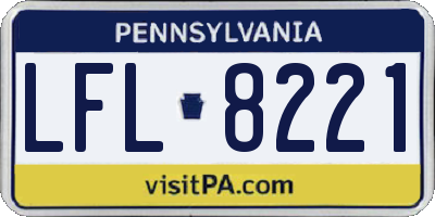 PA license plate LFL8221