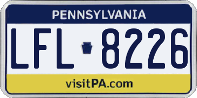 PA license plate LFL8226