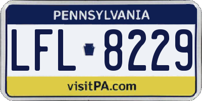 PA license plate LFL8229