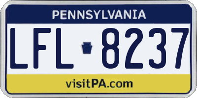 PA license plate LFL8237