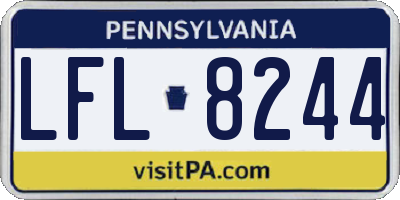 PA license plate LFL8244