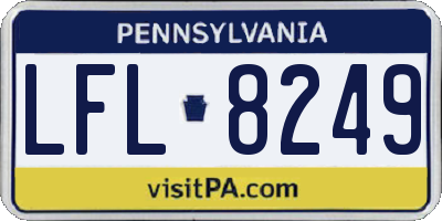 PA license plate LFL8249