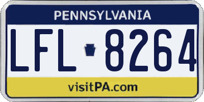 PA license plate LFL8264
