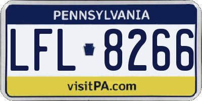 PA license plate LFL8266