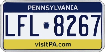 PA license plate LFL8267