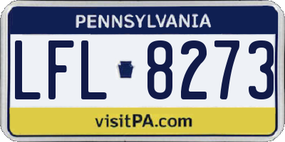 PA license plate LFL8273