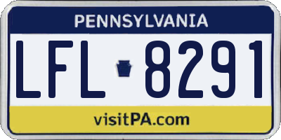 PA license plate LFL8291
