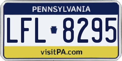 PA license plate LFL8295