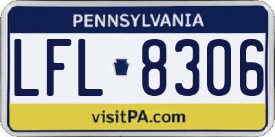 PA license plate LFL8306