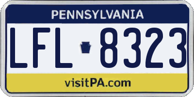 PA license plate LFL8323