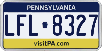 PA license plate LFL8327