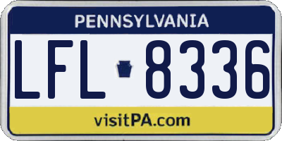 PA license plate LFL8336