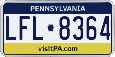 PA license plate LFL8364