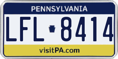 PA license plate LFL8414