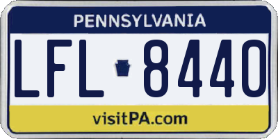 PA license plate LFL8440