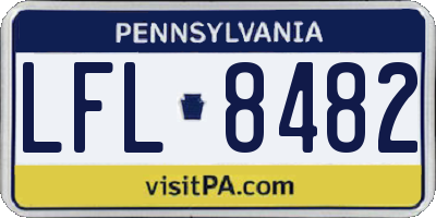 PA license plate LFL8482