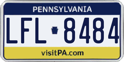 PA license plate LFL8484