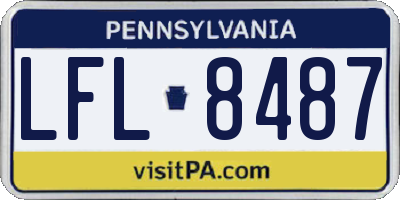 PA license plate LFL8487