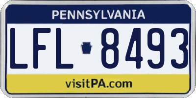 PA license plate LFL8493
