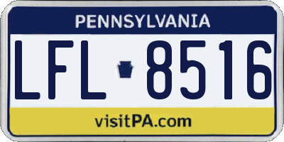 PA license plate LFL8516