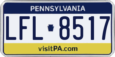 PA license plate LFL8517