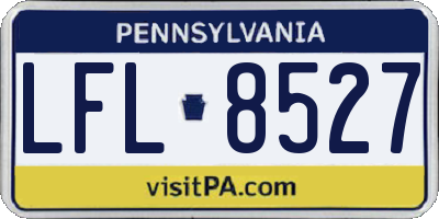 PA license plate LFL8527