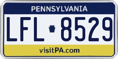 PA license plate LFL8529