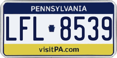 PA license plate LFL8539