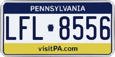 PA license plate LFL8556