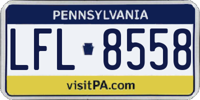 PA license plate LFL8558