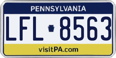 PA license plate LFL8563