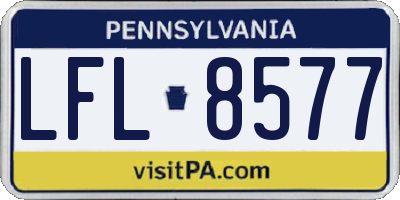 PA license plate LFL8577