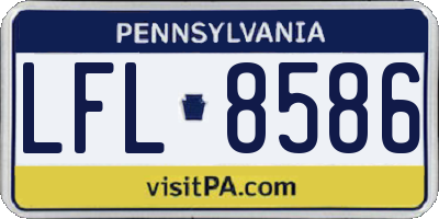 PA license plate LFL8586